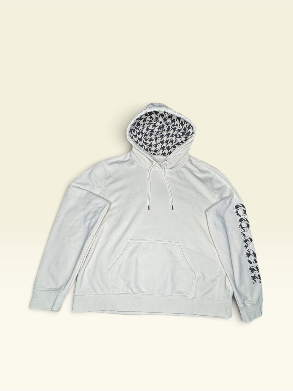Coach Houndstooth Cream Hoodie